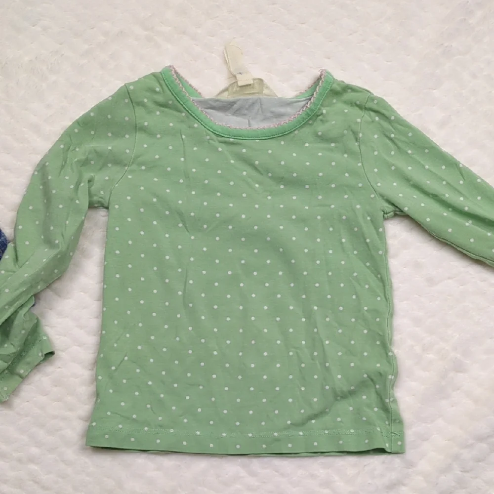 Old Navy Mint Polka Dot Long Sleeve Tee